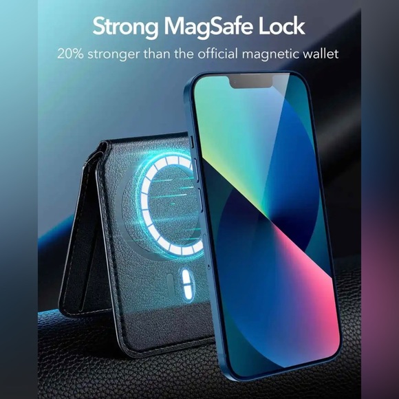 ESR HaloLock Vegan Leather Wallet Stand for iPhone 14/Plus/13/Pro/Max/12/Pro/Max - Picture 7 of 7